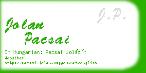 jolan pacsai business card
